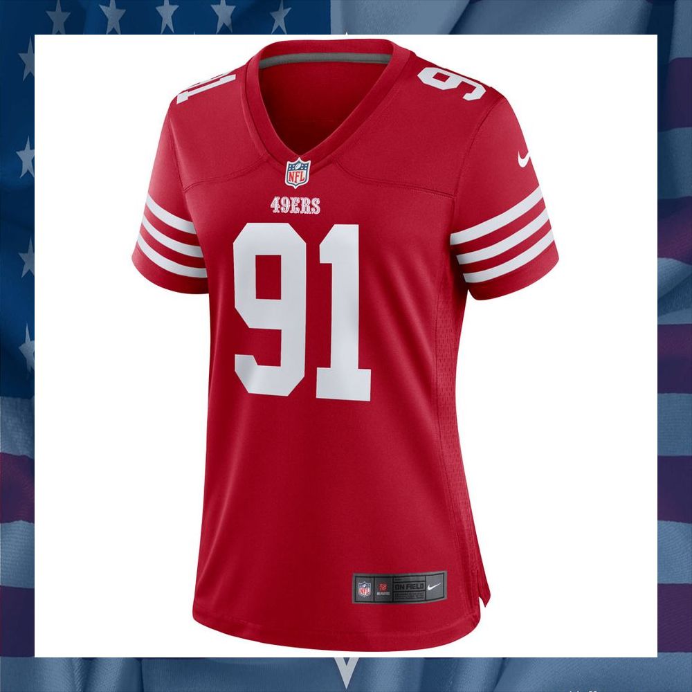 Arik Armstead San Francisco 49ers Women's Scarlet Football Jersey 6 Arik Armstead San Francisco 49ers Women's Scarlet Football Jersey word1