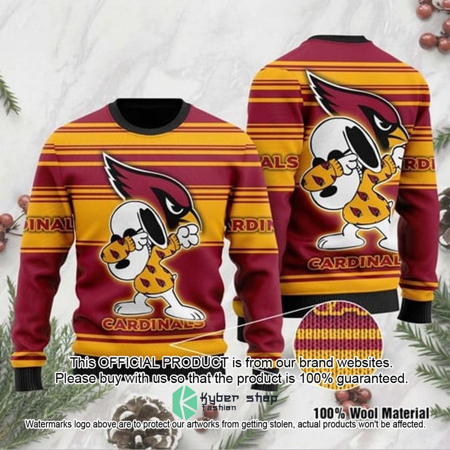 Arizona Cardinals Snoopy Dabbing Christmas Sweater