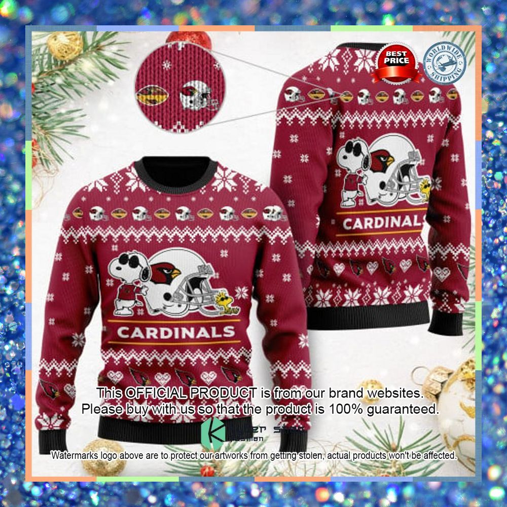 Arizona Cardinals The Snoopy Show Football Helmet Christmas Sweater 3 Arizona Cardinals The Snoopy Show Football Helmet Christmas Sweater word1