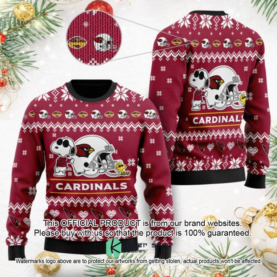 Arizona Cardinals The Snoopy Show Football Helmet Christmas Sweater