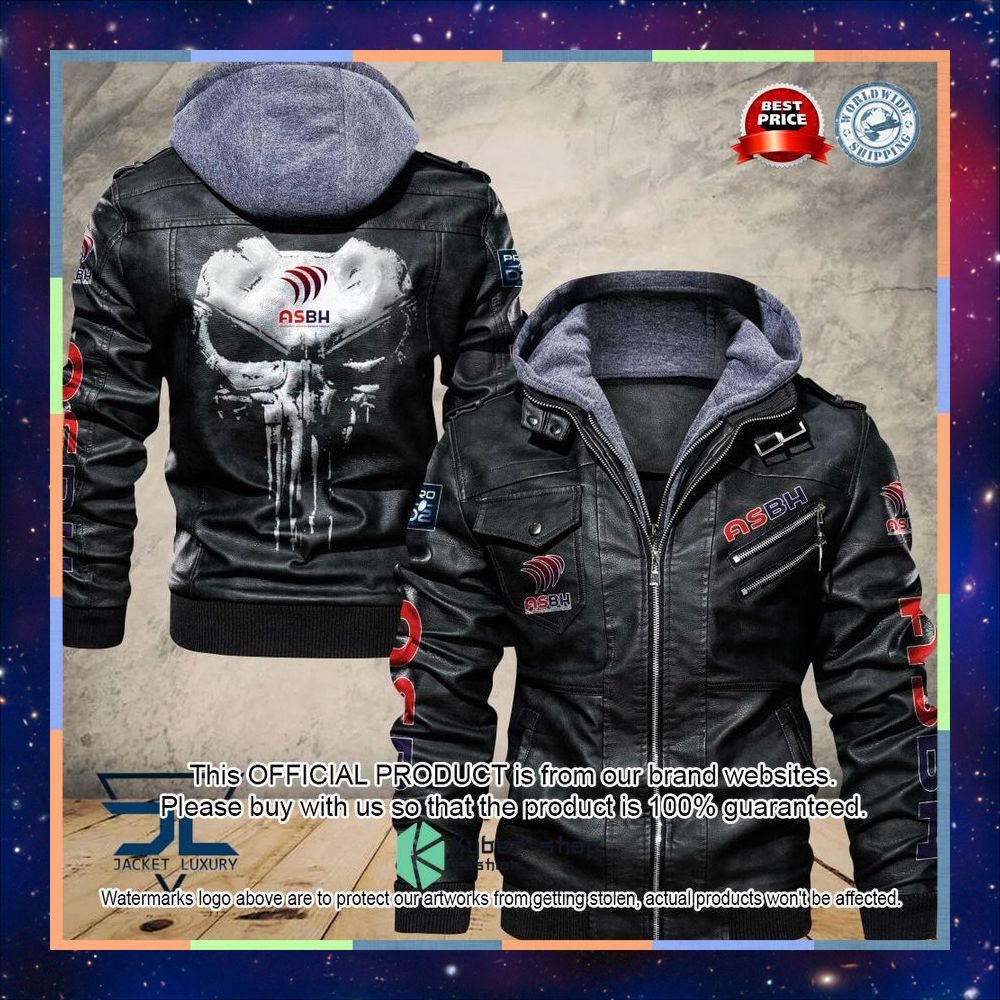 AS Beziers Herault Punisher Skull Leather Jacket 3 AS Beziers Herault Punisher Skull Leather Jacket word1