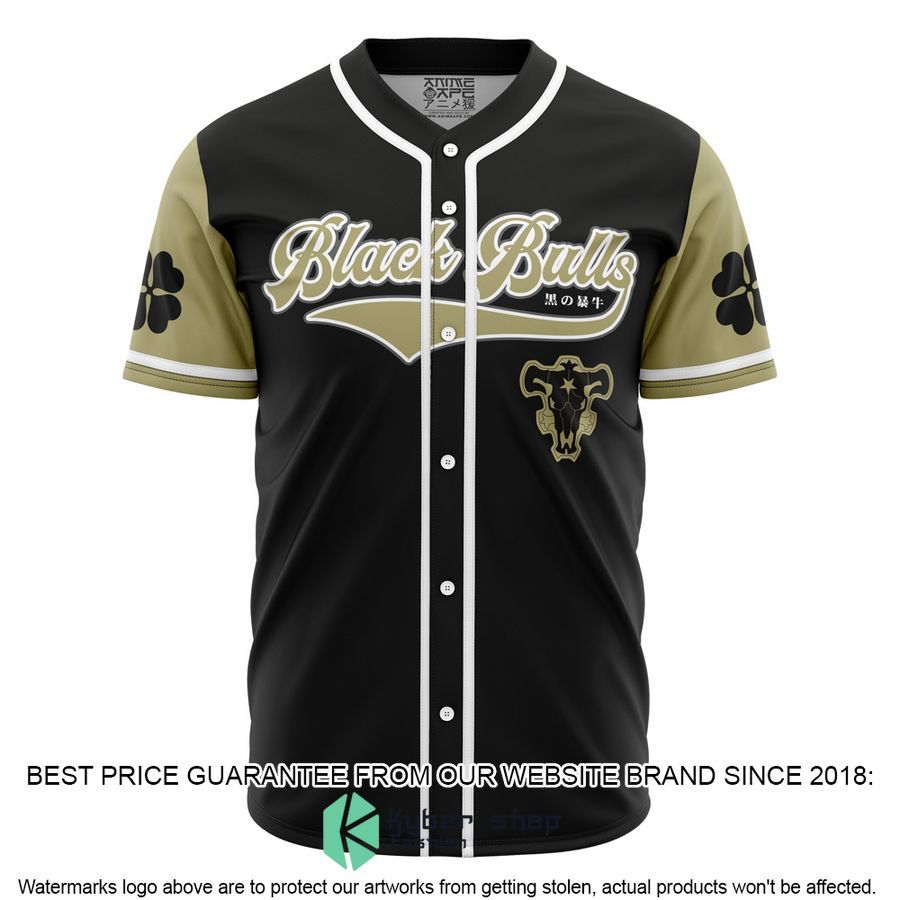 Asta Black Bulls Black Clover Baseball Jersey