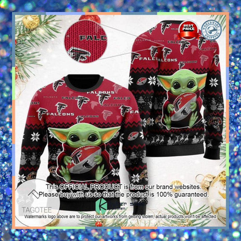 Atlanta Falcons Baby Yoda Holiday Xmas Party Christmas Sweater 3 Atlanta Falcons Baby Yoda Holiday Xmas Party Christmas Sweater word3