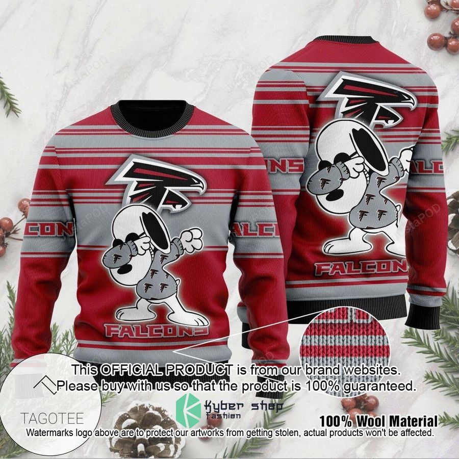 Atlanta Falcons Dabbing Snoopy Holiday Party Christmas Sweater