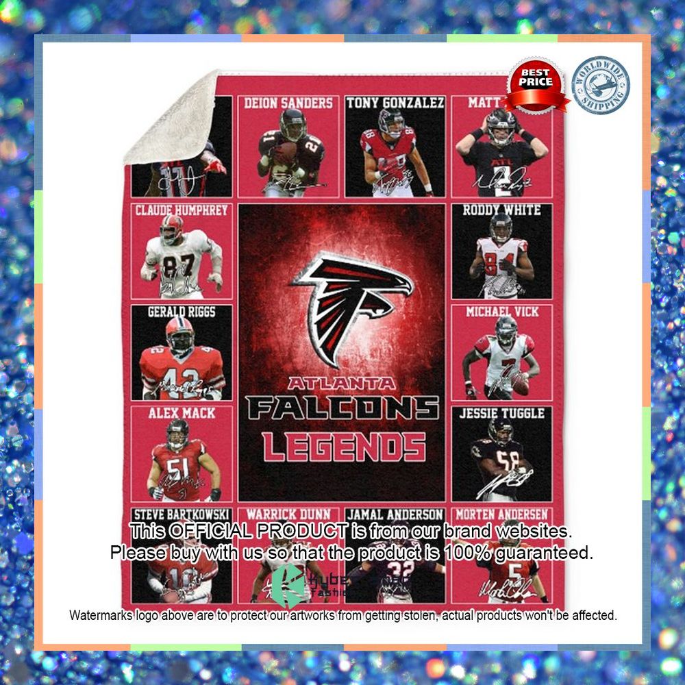 Atlanta Falcons Legends Players NFL Blanket 5 Atlanta Falcons Legends Players NFL Blanket word2