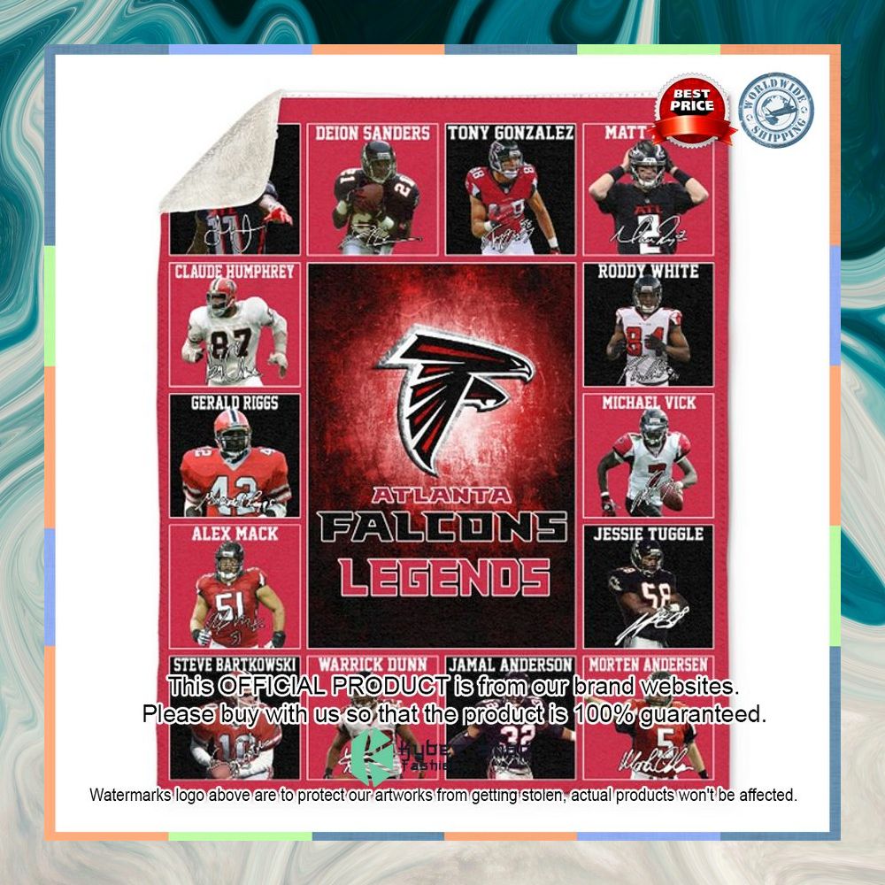 Atlanta Falcons Legends Players NFL Blanket 3 Atlanta Falcons Legends Players NFL Blanket word2