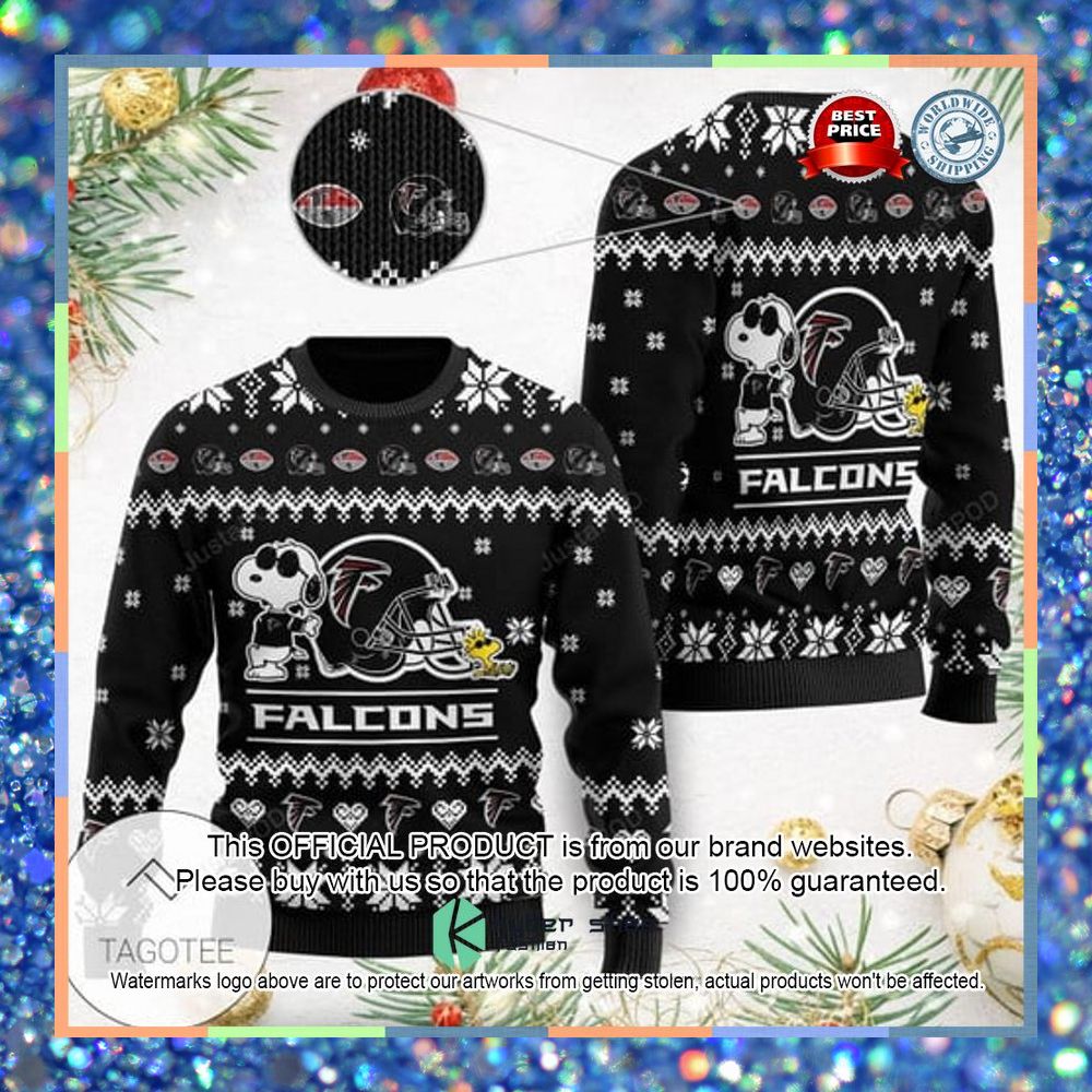 Atlanta Falcons The Snoopy Show Football Helmet Christmas Sweater 3 Atlanta Falcons The Snoopy Show Football Helmet Christmas Sweater word2