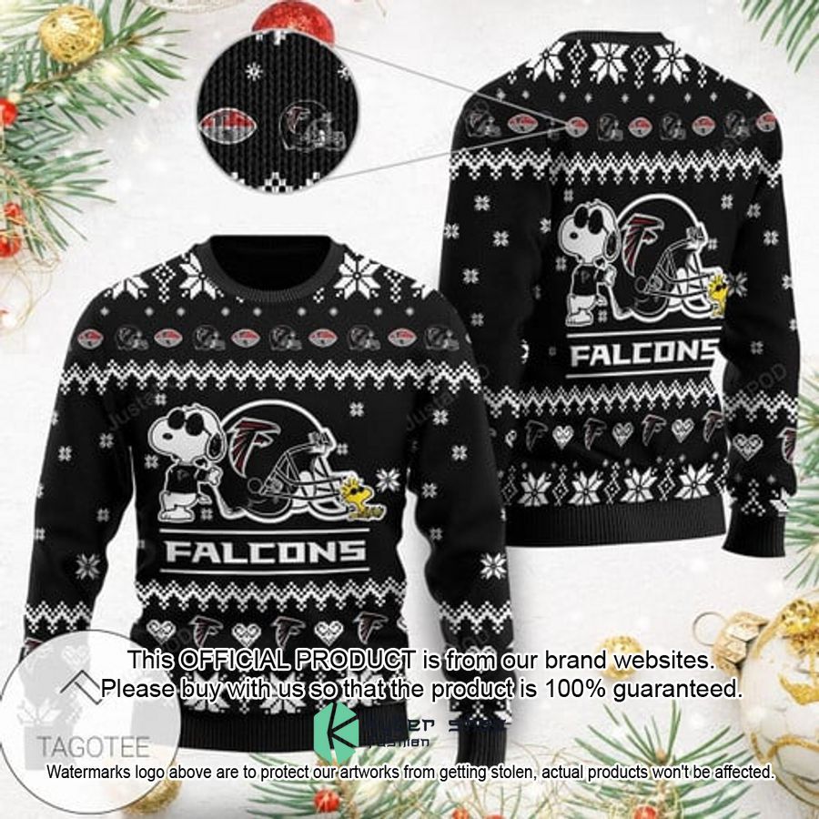 Atlanta Falcons The Snoopy Show Football Helmet Christmas Sweater word1