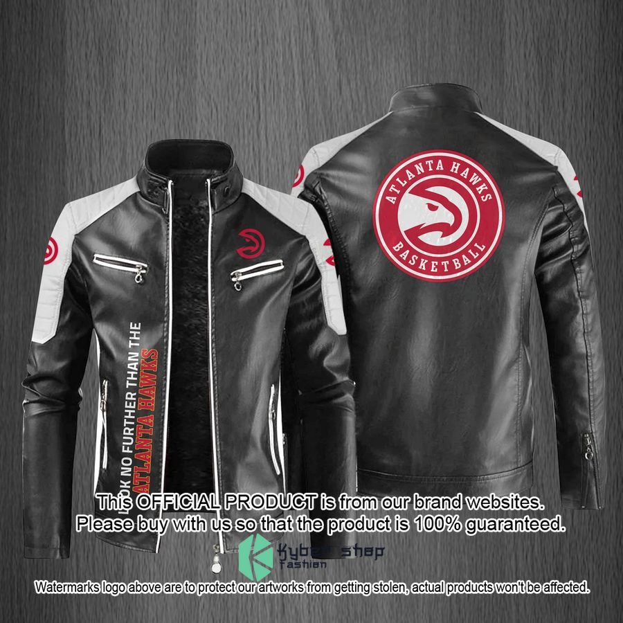 Atlanta Hawks Motor Block Leather Jacket