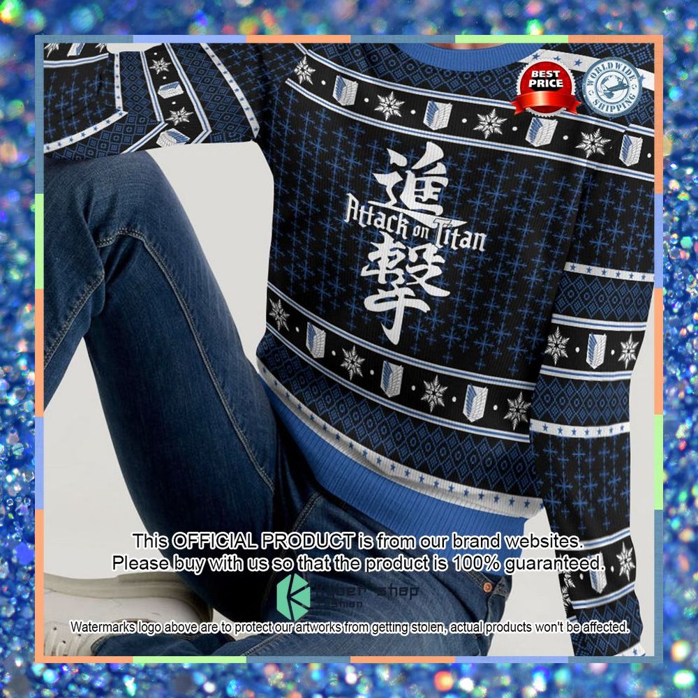 Attack on Titan Christmas Sweater 6 Attack on Titan Christmas Sweater word1