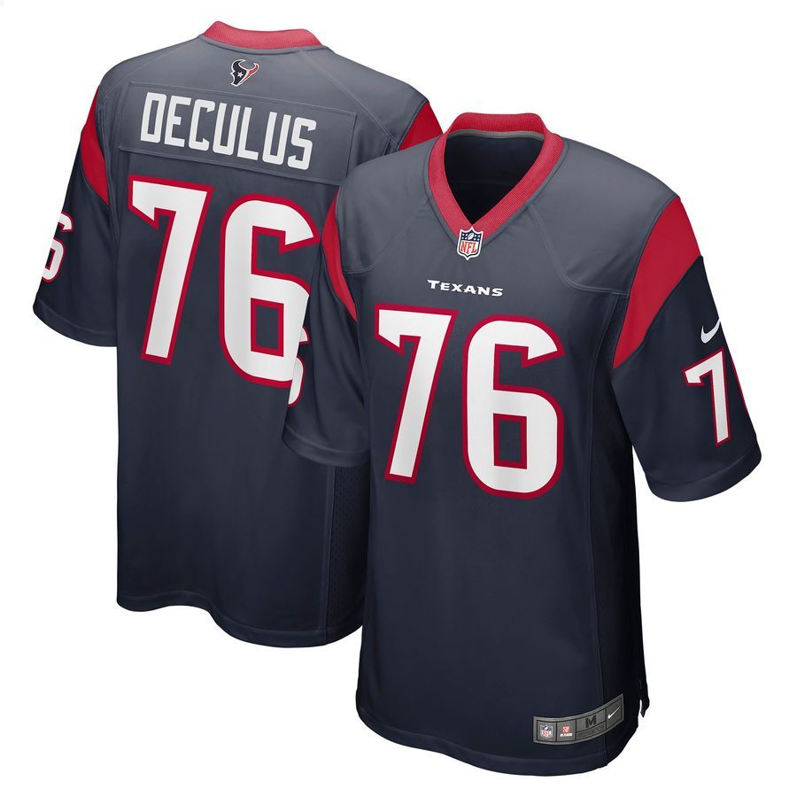 Austin Deculus Houston Texans Navy Football Jersey