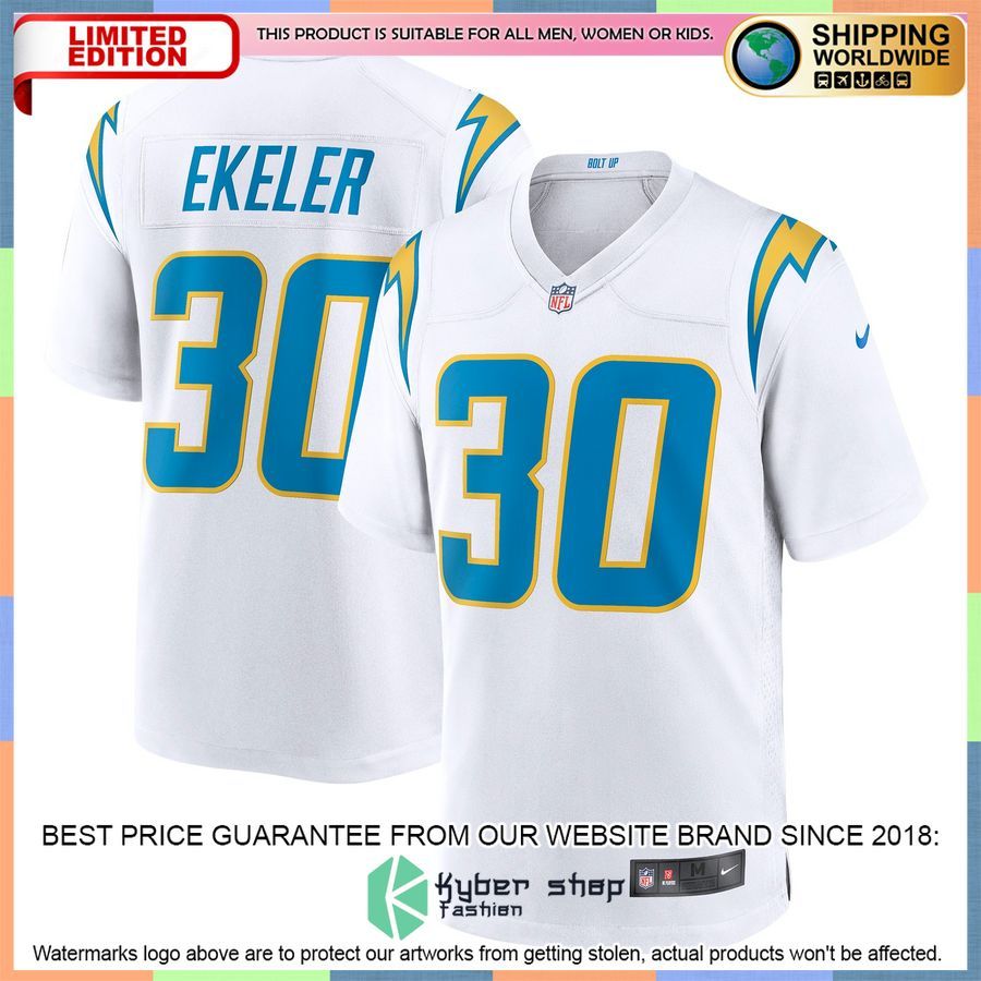 Austin Ekeler Los Angeles Chargers White Football Jersey