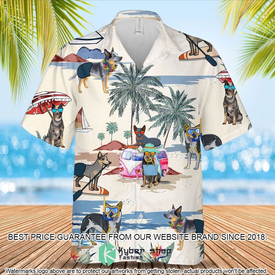 Australian Cattle Dog Summer Beach Hawaiian Shirt