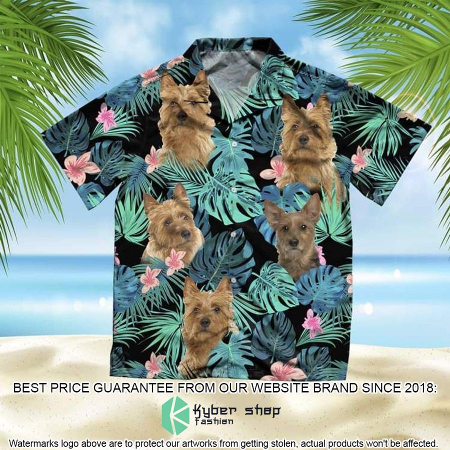 Australian Terrier Summer Leaves Hawaiian Shirt