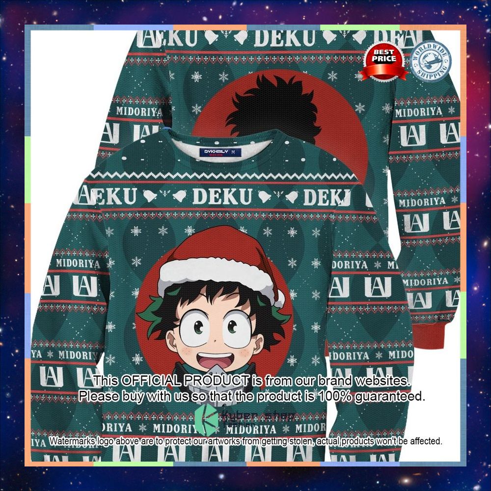 Baby Deku My Hero Academia Christmas Sweater 3 Baby Deku My Hero Academia Christmas Sweater word3
