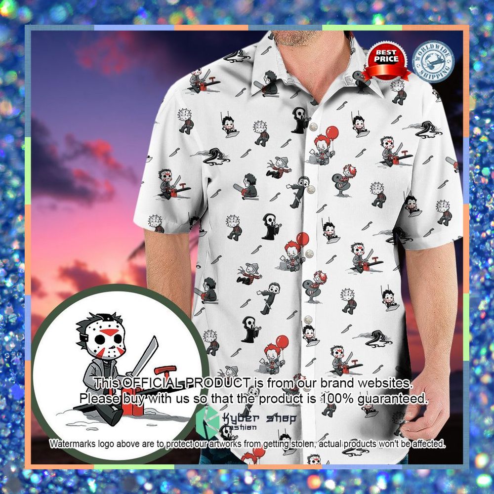 Baby Horror Characters Pattern Hawaiian Shirt 5 Baby Horror Characters Pattern Hawaiian Shirt word3