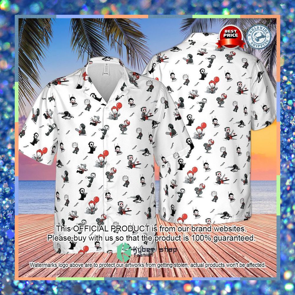 Baby Horror Characters Pattern Hawaiian Shirt 8 Baby Horror Characters Pattern Hawaiian Shirt word3