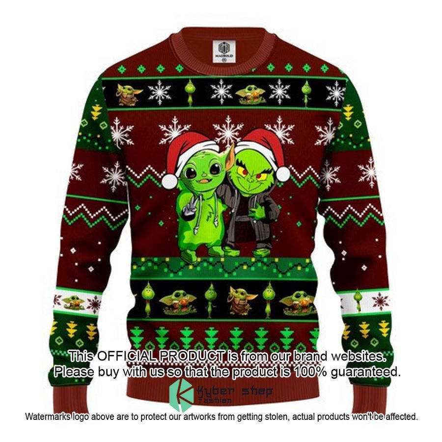 Baby Yoda And Grinch Christmas Sweater