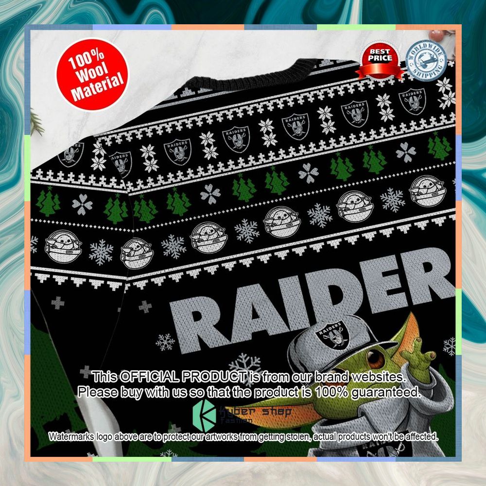 Baby Yoda love Oakland Raiders Holiday Xmas Party Christmas Sweater 10 Baby Yoda love Oakland Raiders Holiday Xmas Party Christmas Sweater word3
