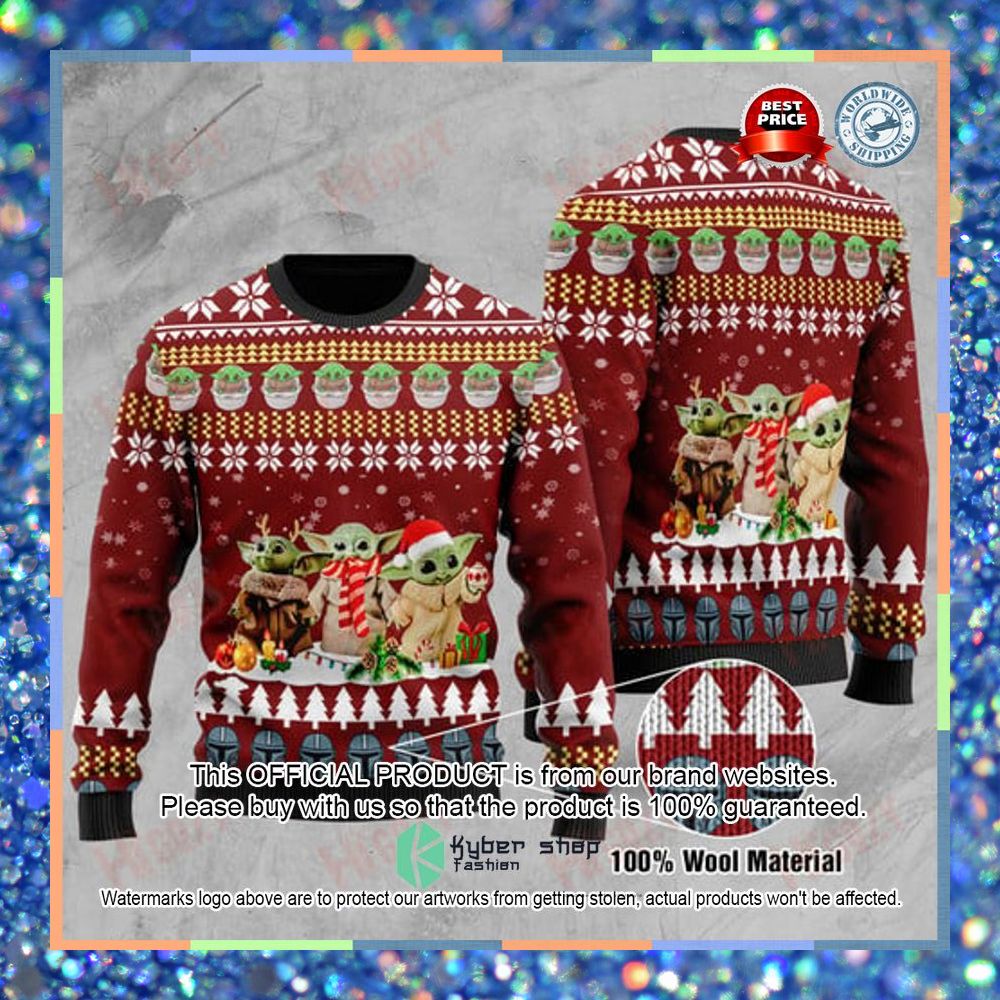 Baeelly? Baby Yoda Christmas Sweater 3 Baeelly? Baby Yoda Christmas Sweater word2