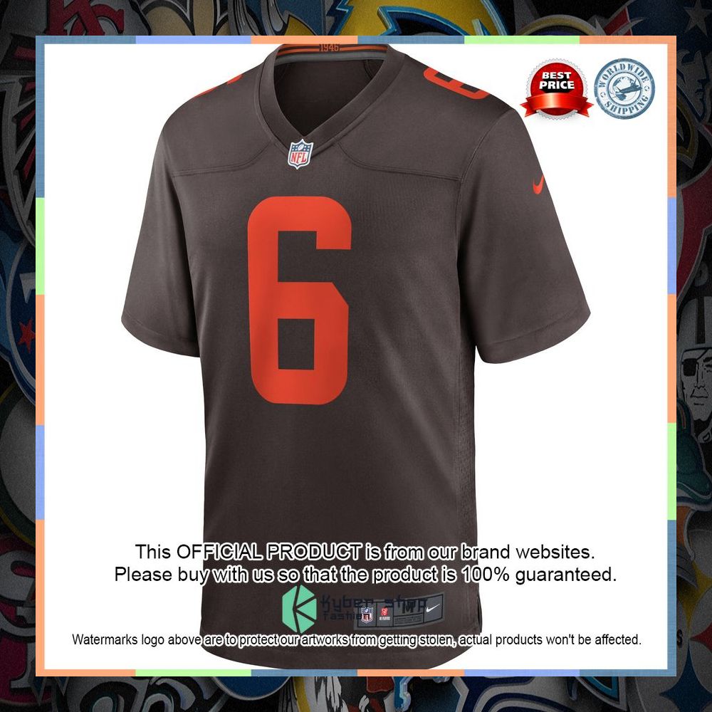 Baker Mayfield Cleveland Browns Alternate Brown Football Jersey 7 Baker Mayfield Cleveland Browns Alternate Brown Football Jersey word1