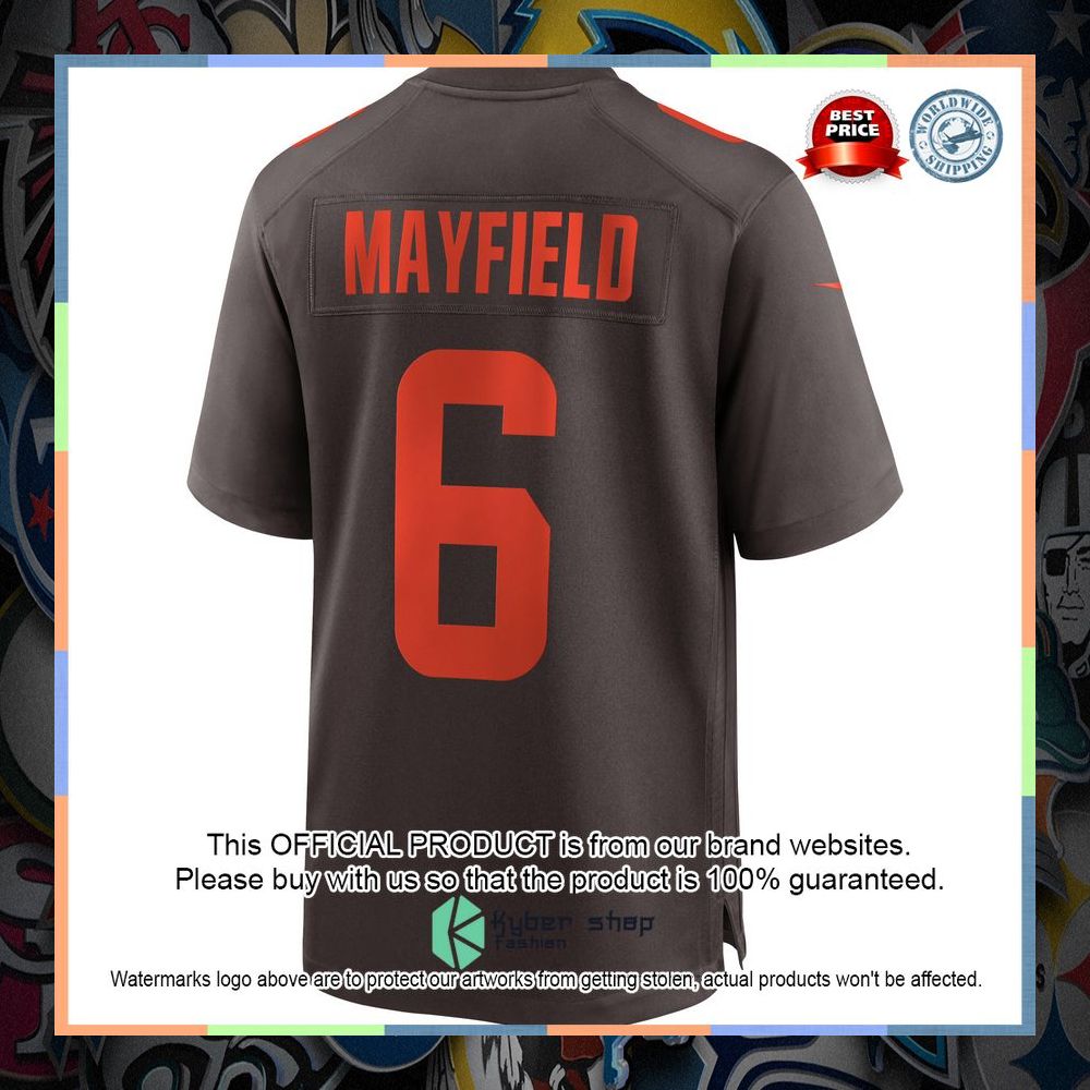 Baker Mayfield Cleveland Browns Alternate Brown Football Jersey 8 Baker Mayfield Cleveland Browns Alternate Brown Football Jersey word1