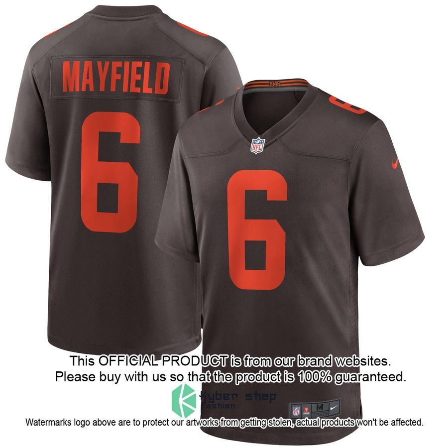 Baker Mayfield Cleveland Browns Alternate Brown Football Jersey 4 Baker Mayfield Cleveland Browns Alternate Brown Football Jersey word1