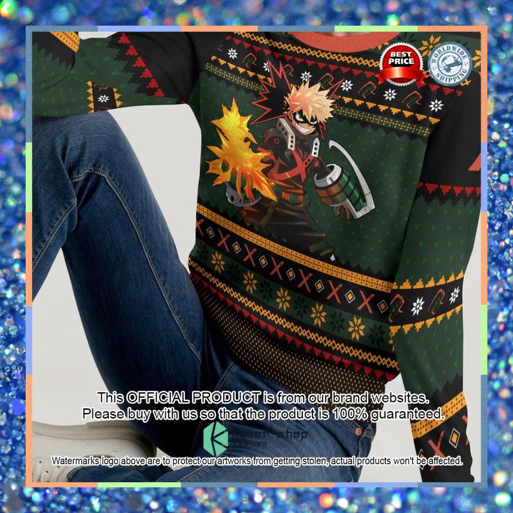 Bakugo Fire My Hero Academia Christmas Sweater 6 Bakugo Fire My Hero Academia Christmas Sweater word3