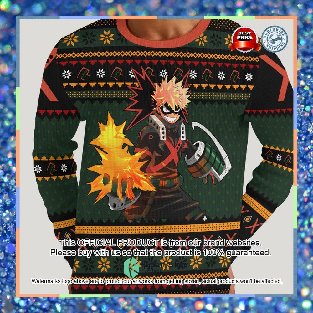 Bakugo Fire My Hero Academia Christmas Sweater 8 Bakugo Fire My Hero Academia Christmas Sweater word3