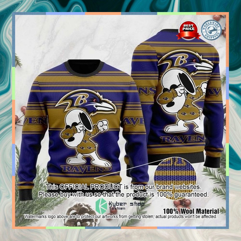 Baltimore Ravens Snoopy Dabbing Christmas Sweater 5 Baltimore Ravens Snoopy Dabbing Christmas Sweater word3