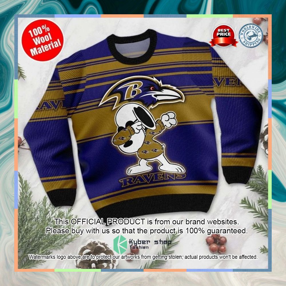 Baltimore Ravens Snoopy Dabbing Christmas Sweater 6 Baltimore Ravens Snoopy Dabbing Christmas Sweater word3