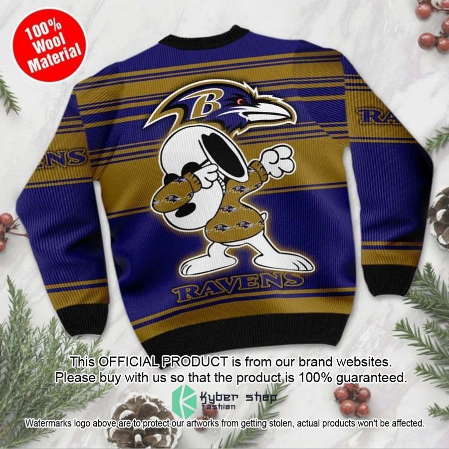 Baltimore Ravens Snoopy Dabbing Christmas Sweater 3 Baltimore Ravens Snoopy Dabbing Christmas Sweater word3
