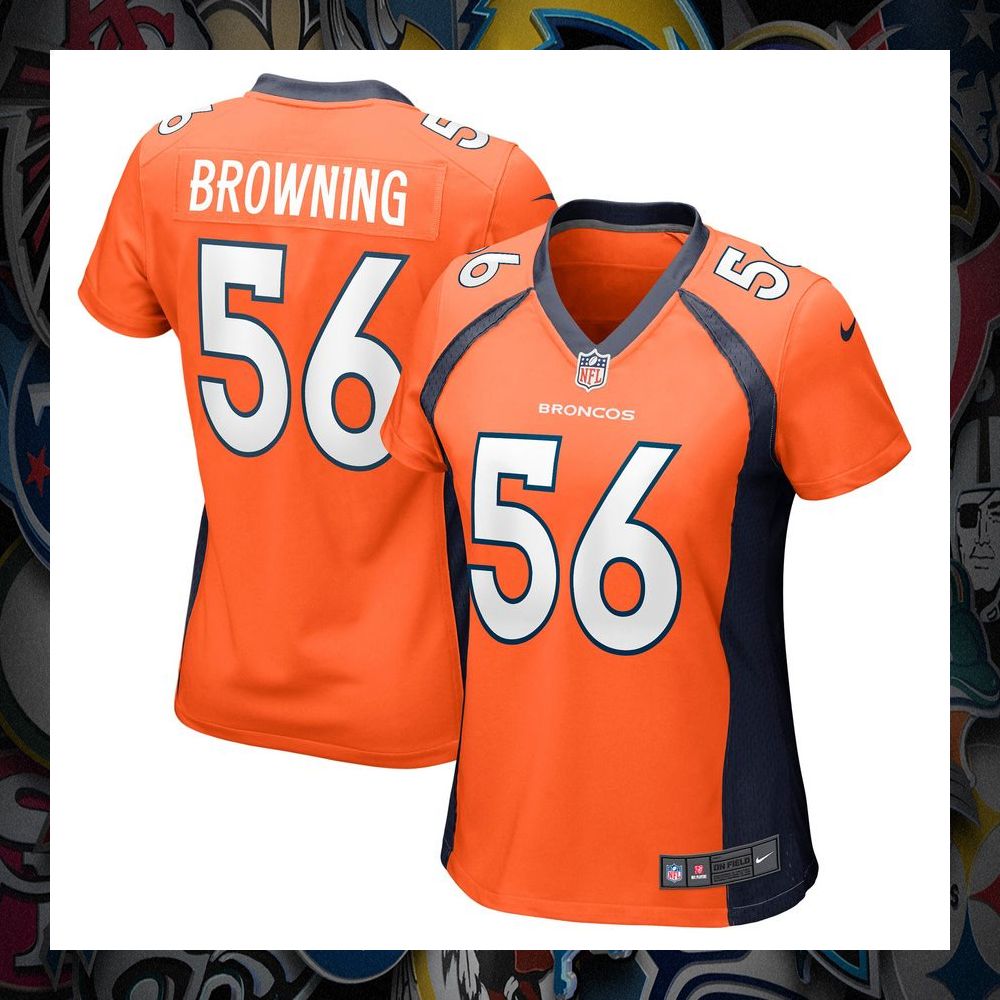 Baron Browning Denver Broncos Orange Football Jersey 5 Baron Browning Denver Broncos Orange Football Jersey word3