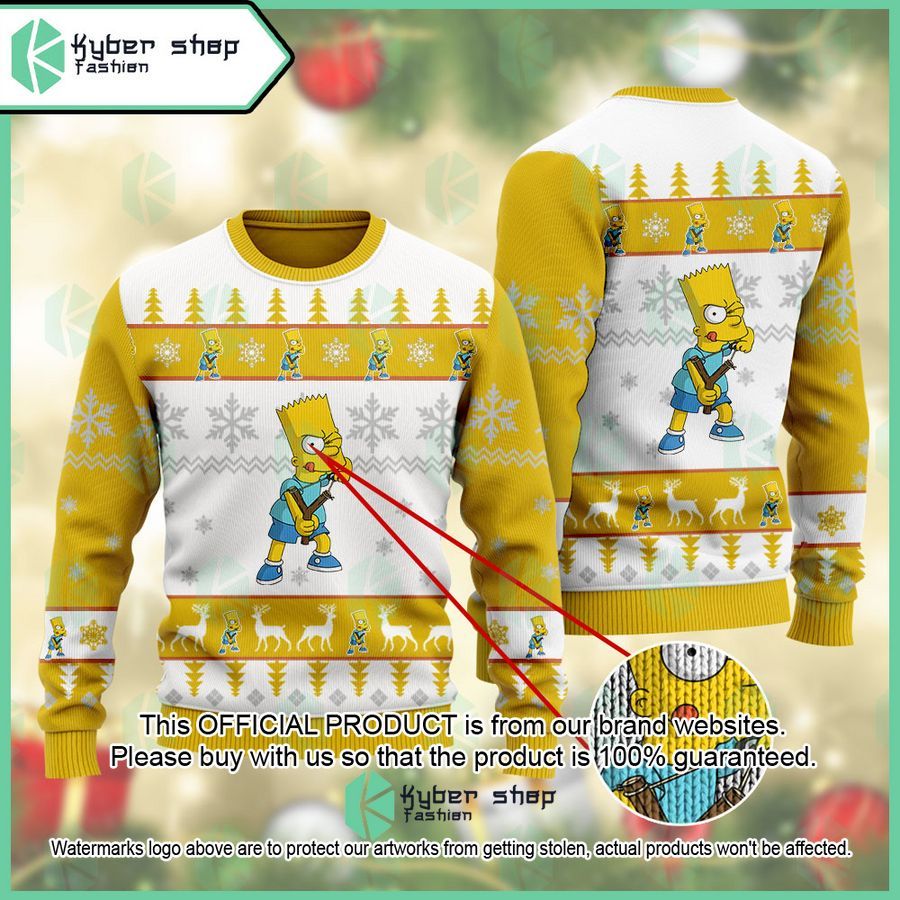 Bart Simpson The Simpsons Christmas Sweater word3