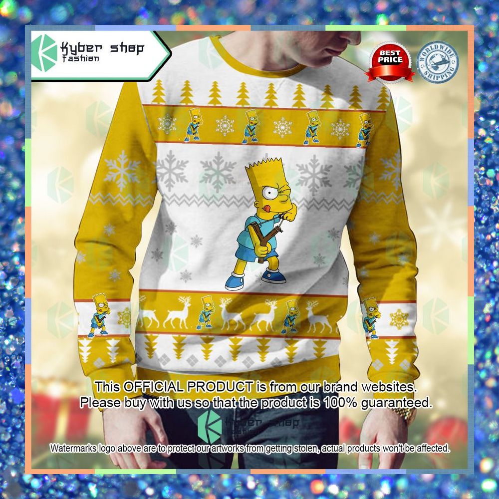 Bart Simpson The Simpsons Christmas Sweater 7 Bart Simpson The Simpsons Christmas Sweater word3