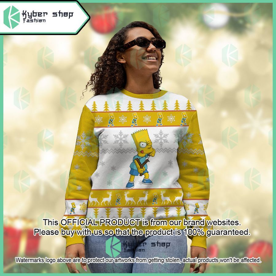 Bart Simpson The Simpsons Christmas Sweater 4 Bart Simpson The Simpsons Christmas Sweater word3