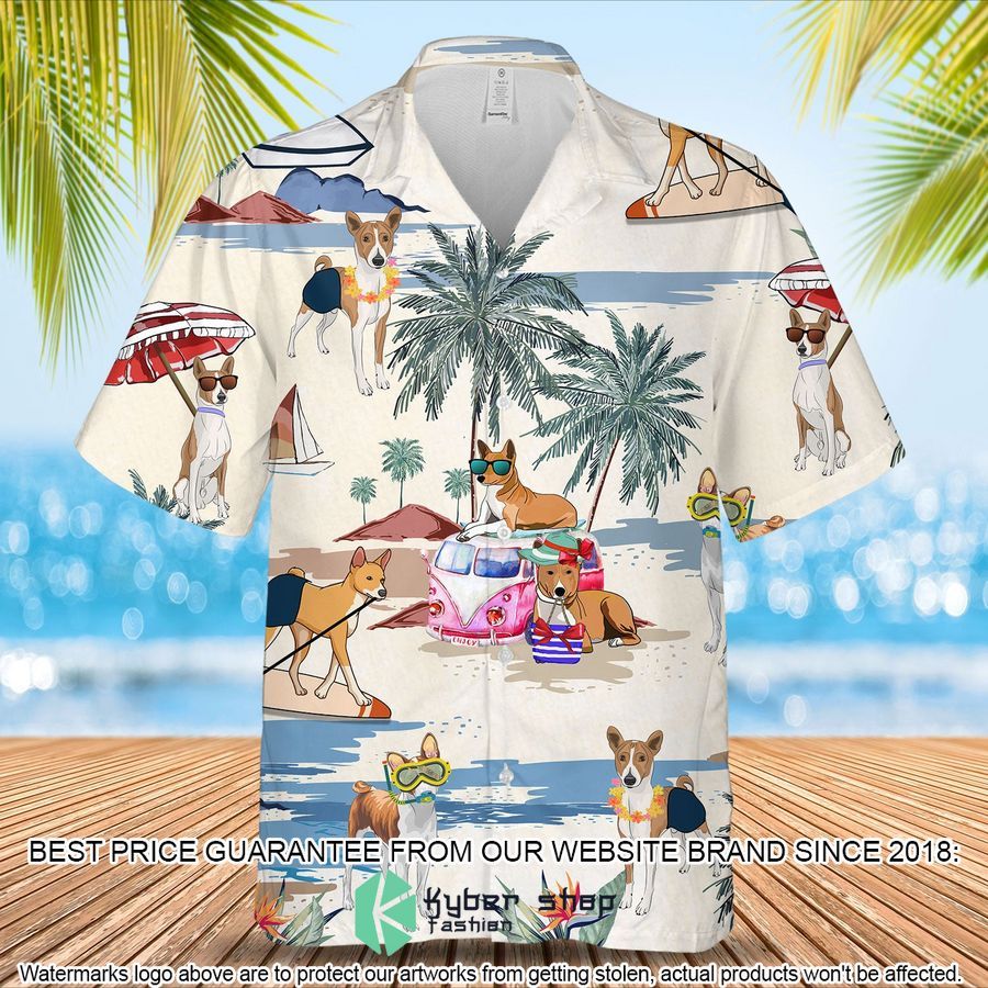 Basenji Summer Beach Hawaiian Shirt