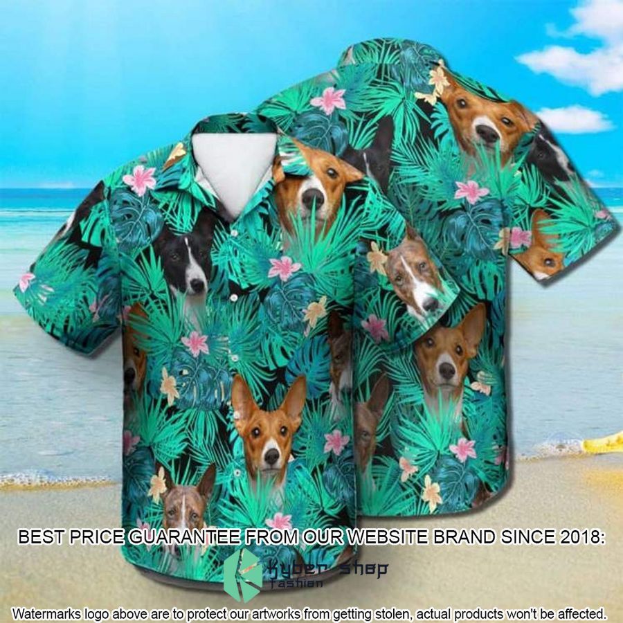 Basenji Summer Leaves Hawaiian Shirt