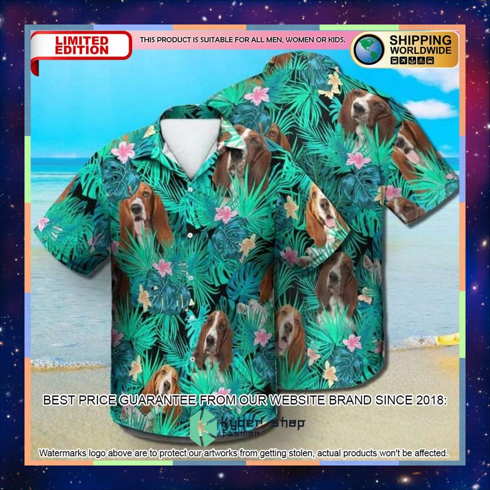 Basset Hound Summer Leaves Hawaiian Shirt 3 Basset Hound Summer Leaves Hawaiian Shirt word2