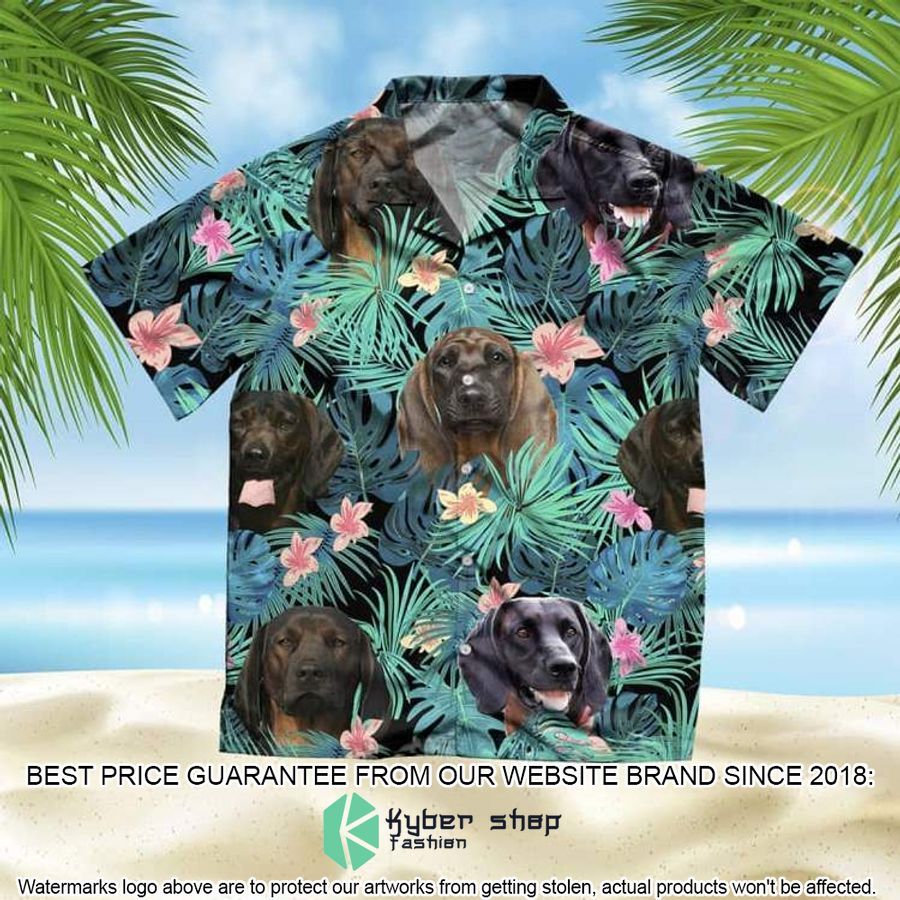 Bavarian Mountain Hound Summer Leaves Hawaiian Shirt