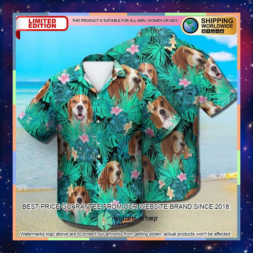Beagle Summer Leaves Hawaiian Shirt 3 Beagle Summer Leaves Hawaiian Shirt word2