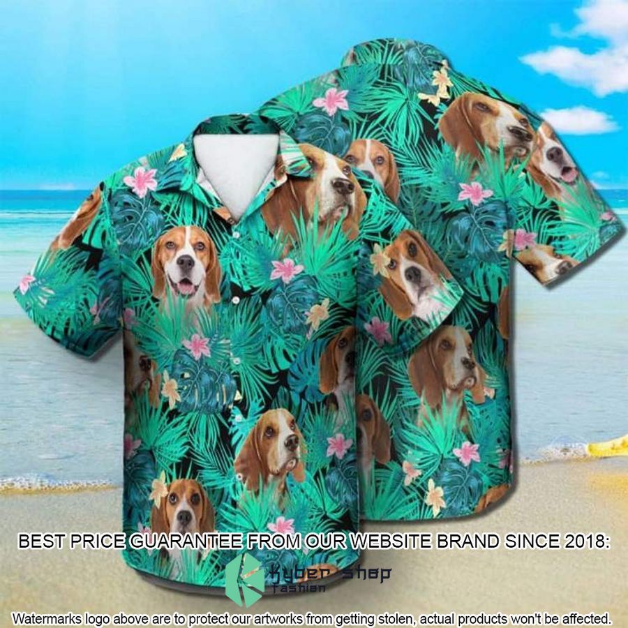 Beagle Summer Leaves Hawaiian Shirt