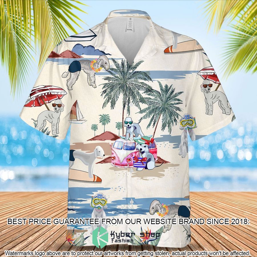 Bedlington Terrier Summer Beach Hawaiian Shirt
