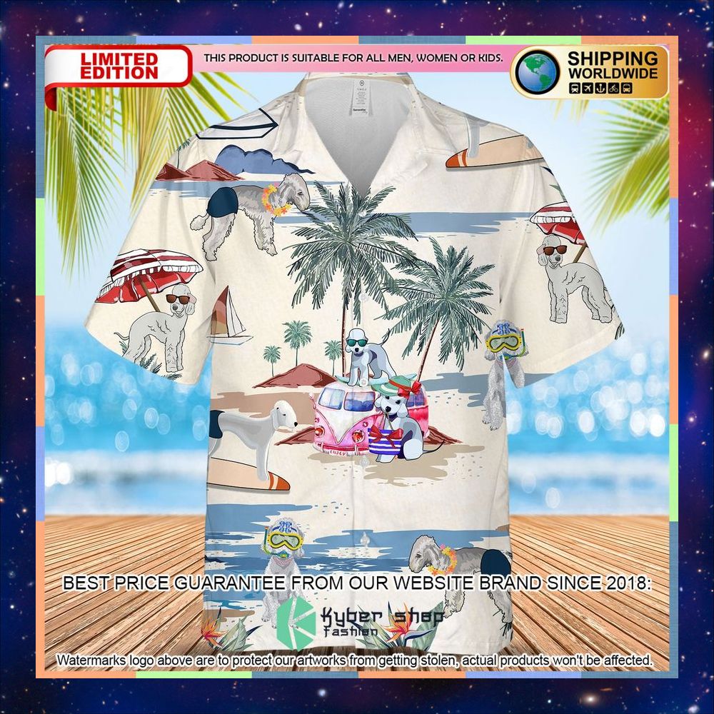 Bedlington Terrier Summer Beach Hawaiian Shirt 3 Bedlington Terrier Summer Beach Hawaiian Shirt word1