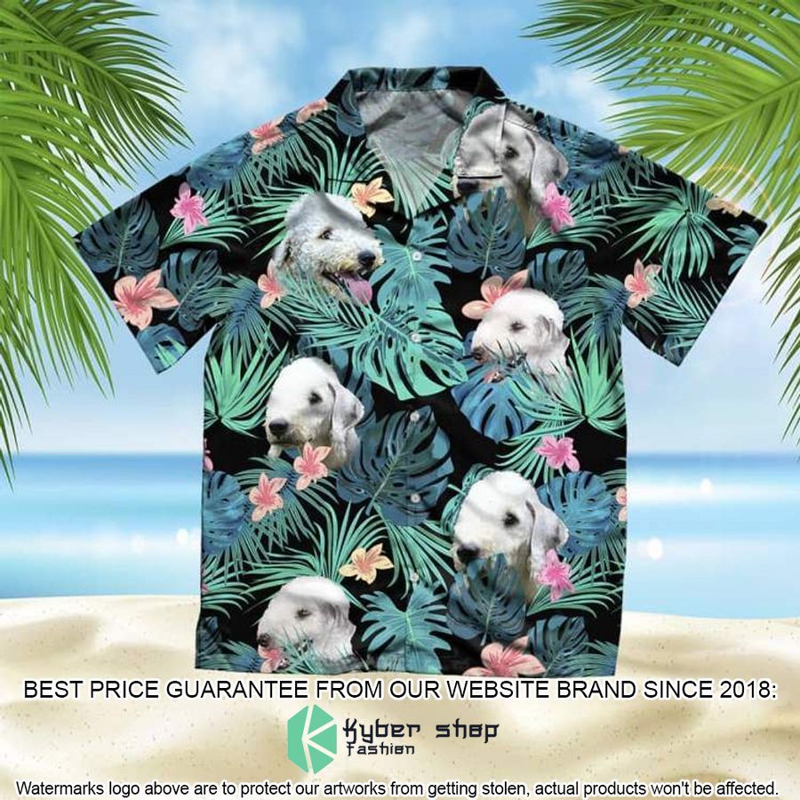 Bedlington Terrier Summer Leaves Hawaiian Shirt