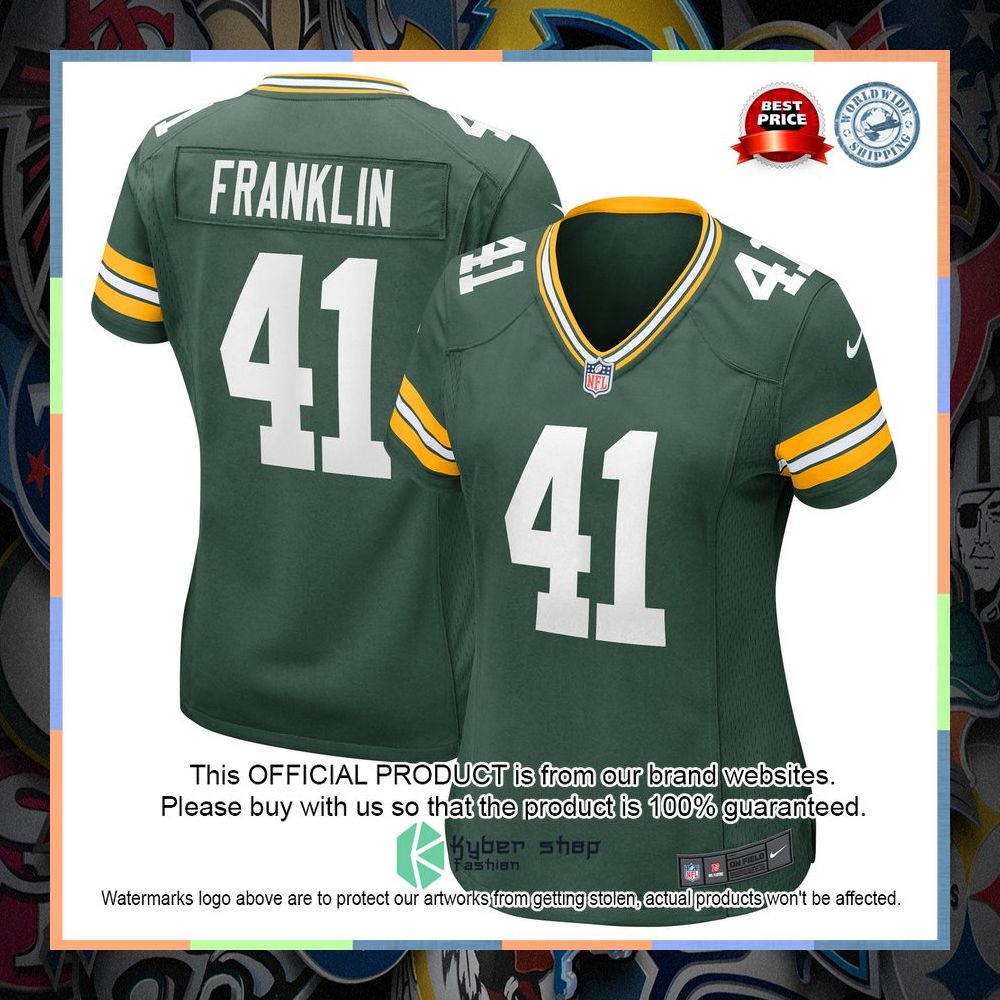 Benjie Franklin Green Bay Packers Women's Green Football Jersey 5 Benjie Franklin Green Bay Packers Women's Green Football Jersey word2