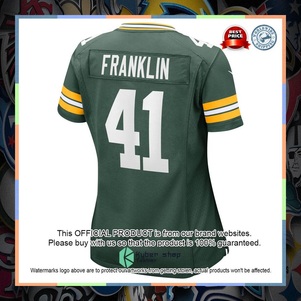 Benjie Franklin Green Bay Packers Women's Green Football Jersey 7 Benjie Franklin Green Bay Packers Women's Green Football Jersey word2