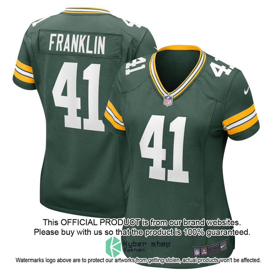 Benjie Franklin Green Bay Packers Women's Green Football Jersey 4 Benjie Franklin Green Bay Packers Women's Green Football Jersey word2
