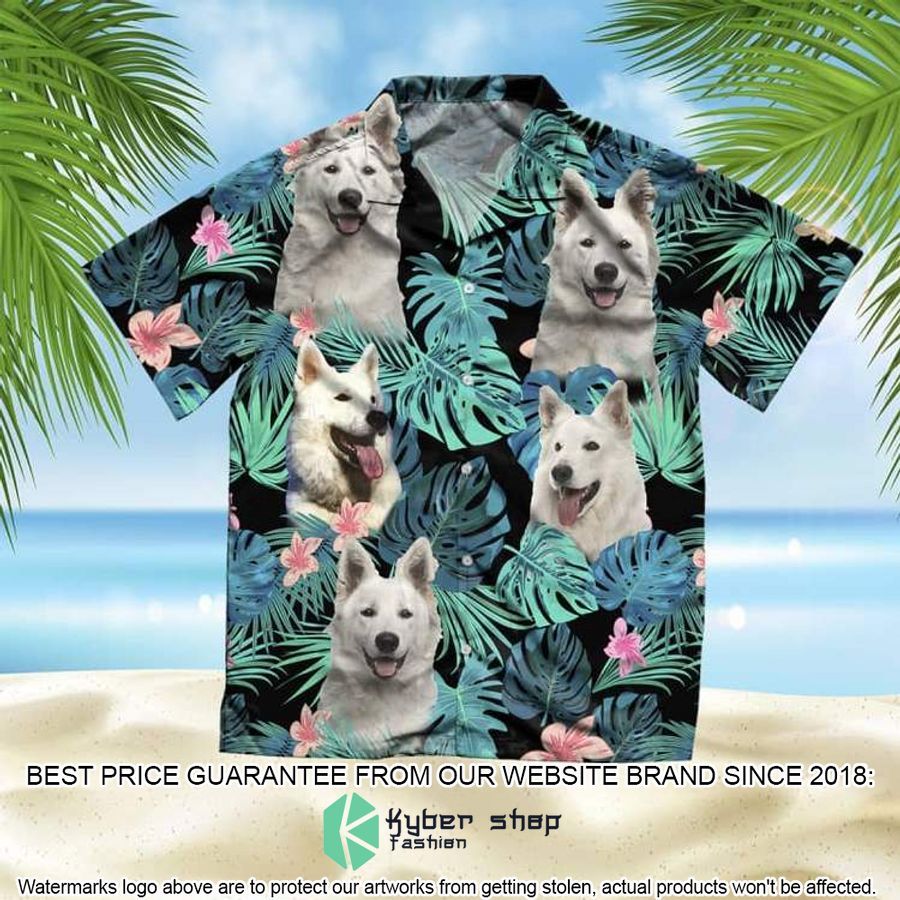 Berger Blanc Suisse Summer Leaves Hawaiian Shirt