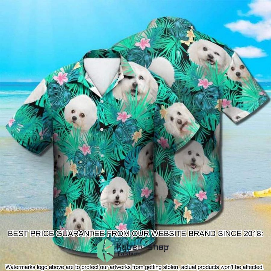 Bichon Frise Summer Leaves Hawaiian Shirt